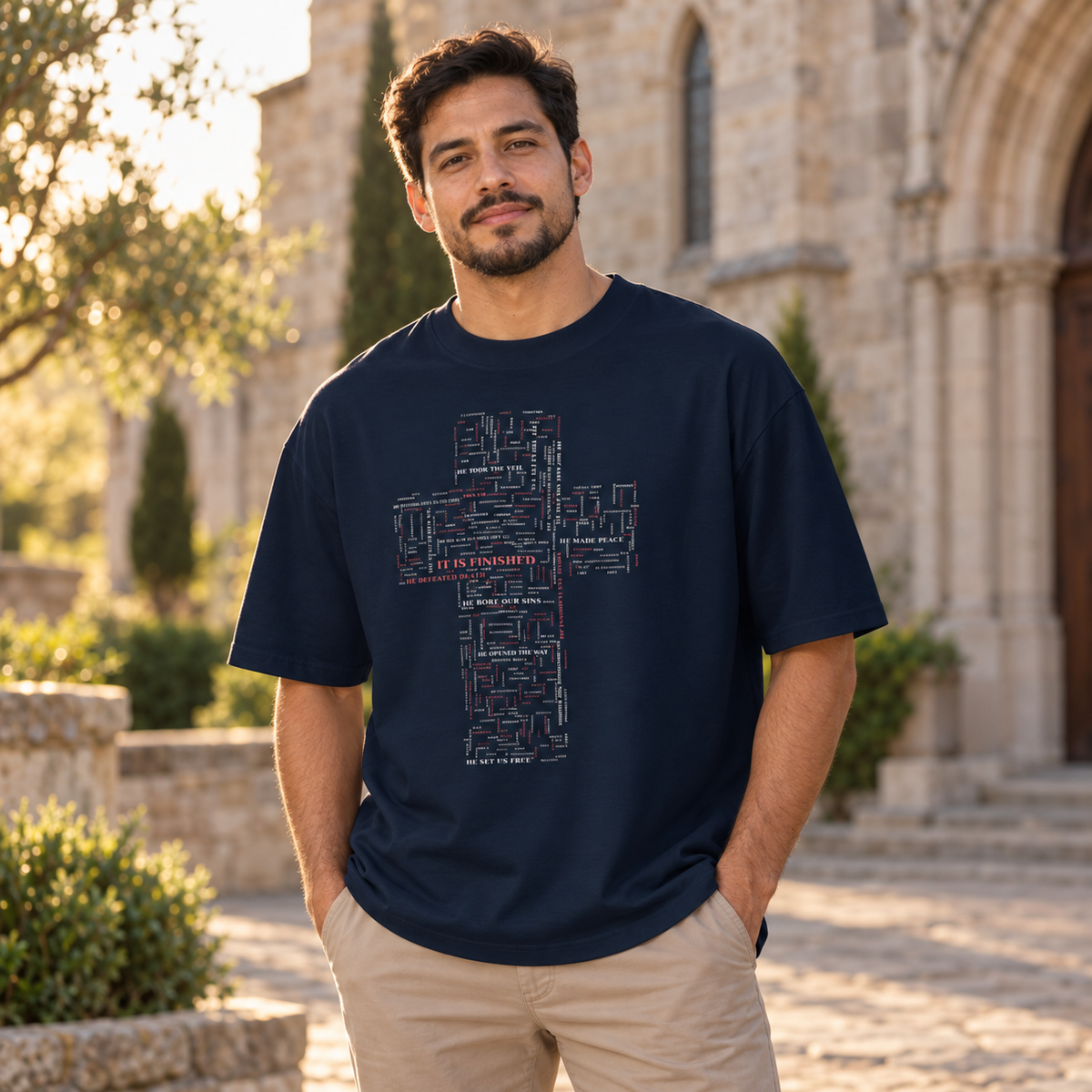 It Is Finished Christian T-Shirt – Jesus Cross Graphic Unisex organic t-shirt