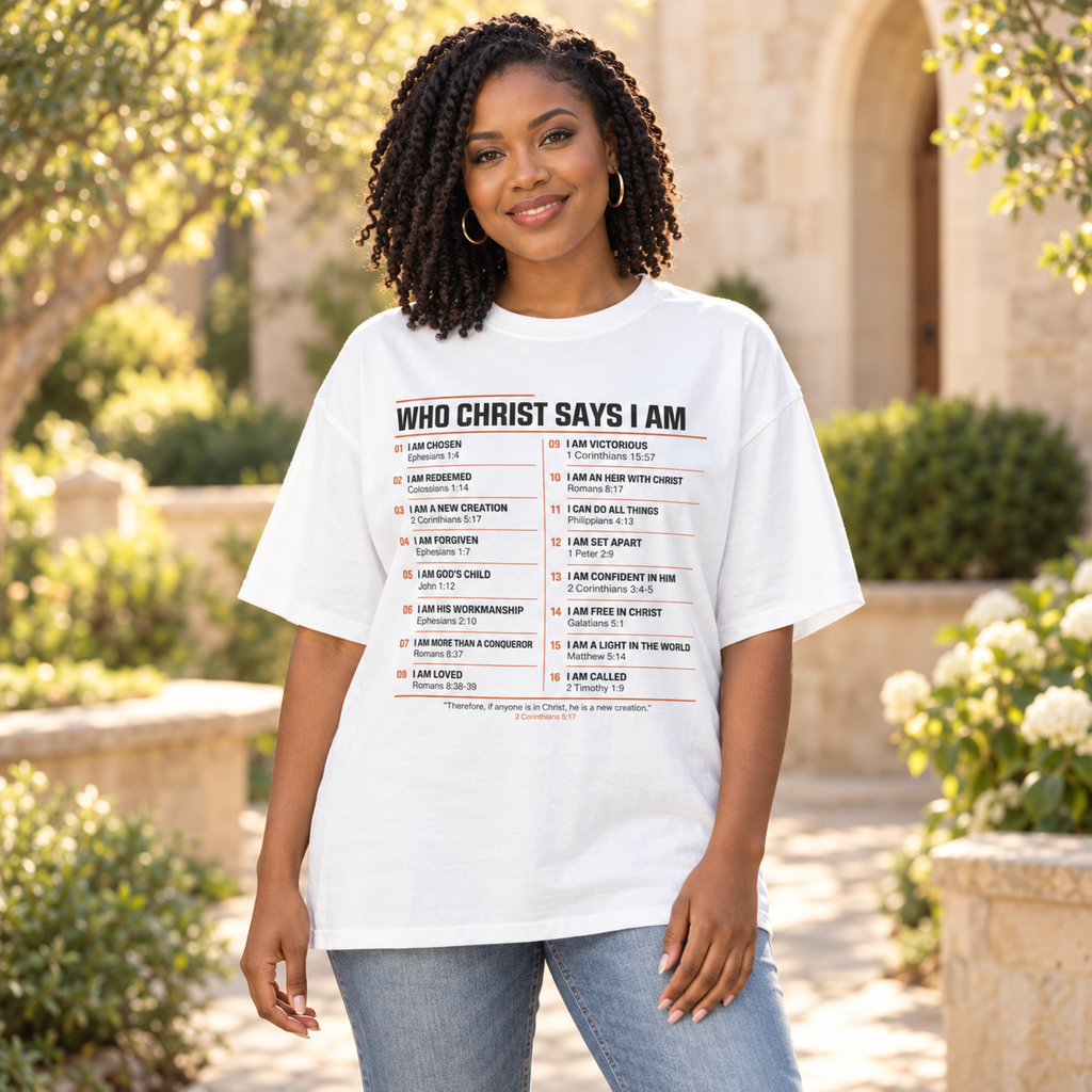 Who Christ Says I Am T-shirt - Unisex organic oversized